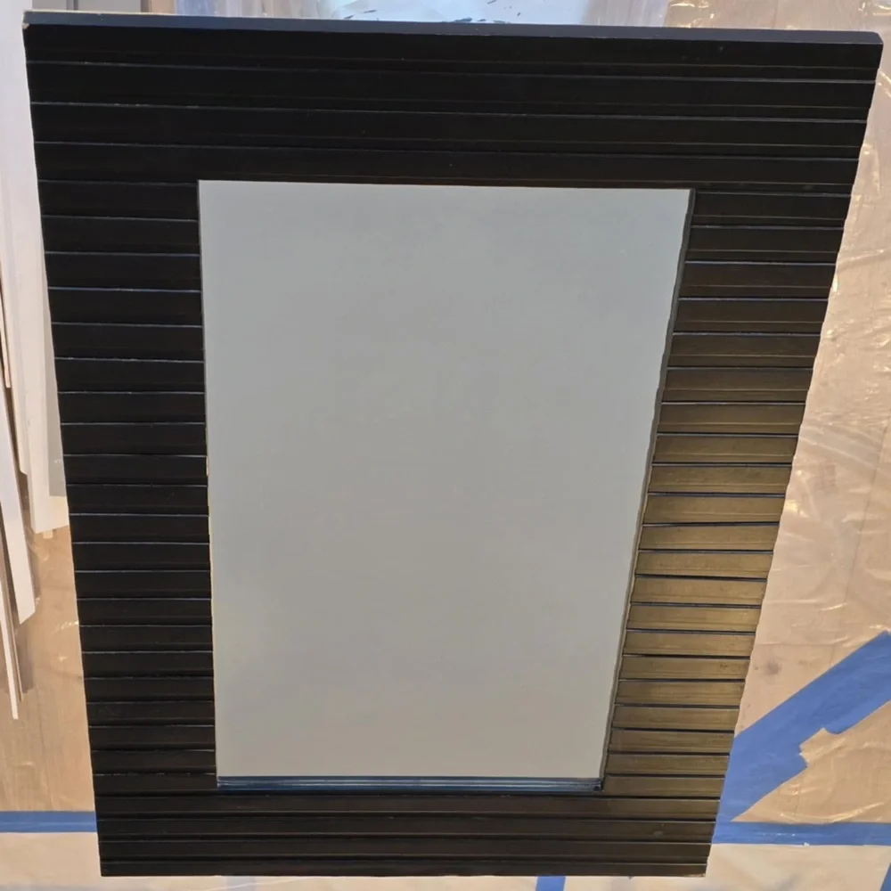 Sleek Black Wall Mirror